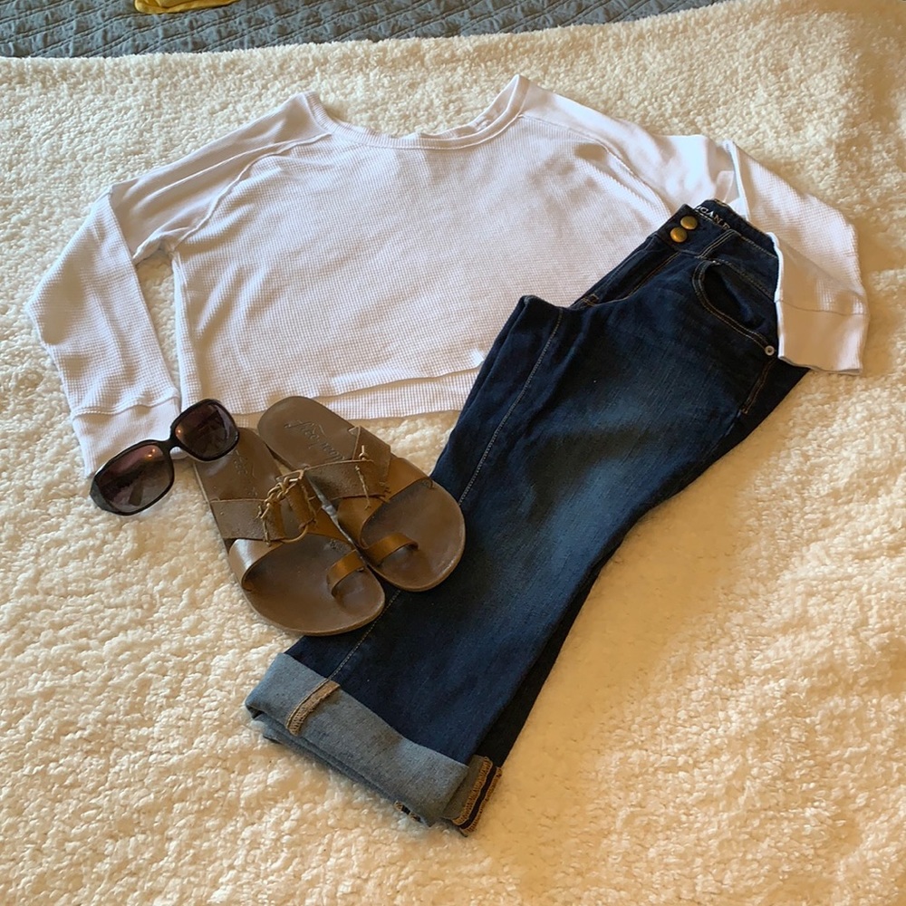 TNA thermal cropped shirt  & American eagle crops